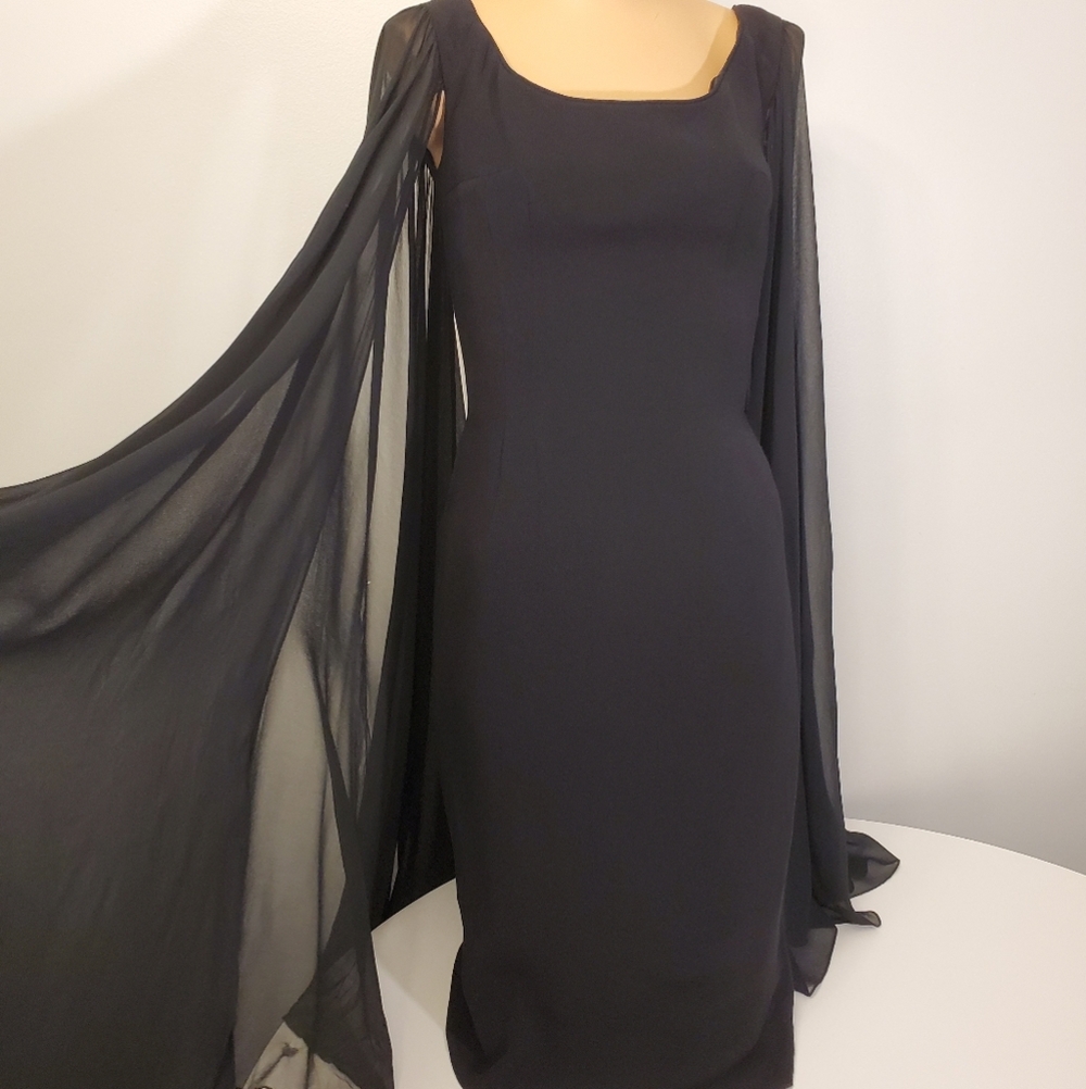 ✨️Host Pick✨️ VINTAGE 1950's Mr. Blackwell Black Cocktail Dress - Picture 3 of 8